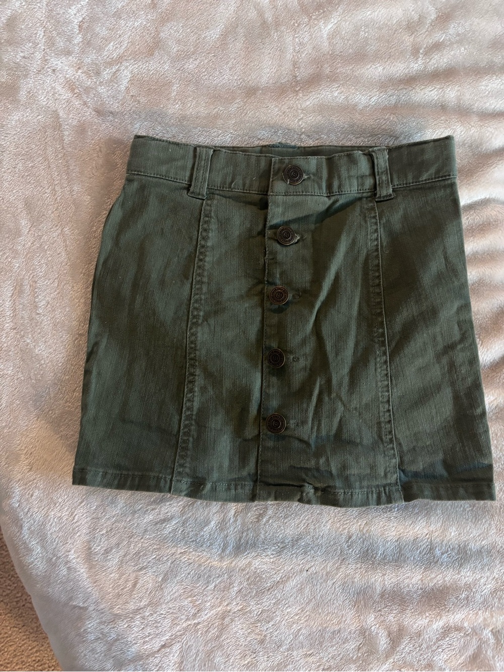 Crazy 8 Olive Green Button-Front Mini Skirt